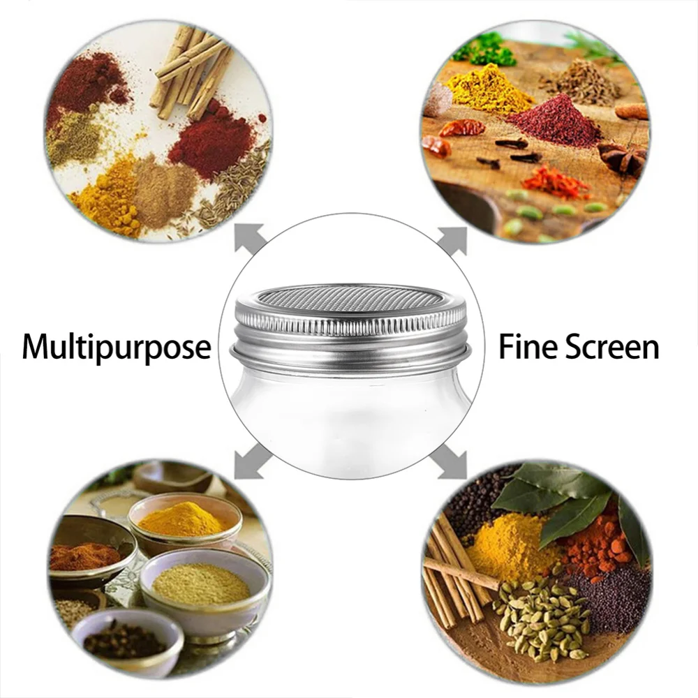 

2 Sets Wide Mouth Durable Sprouting Jar Kit for Growing Organic Sprouts