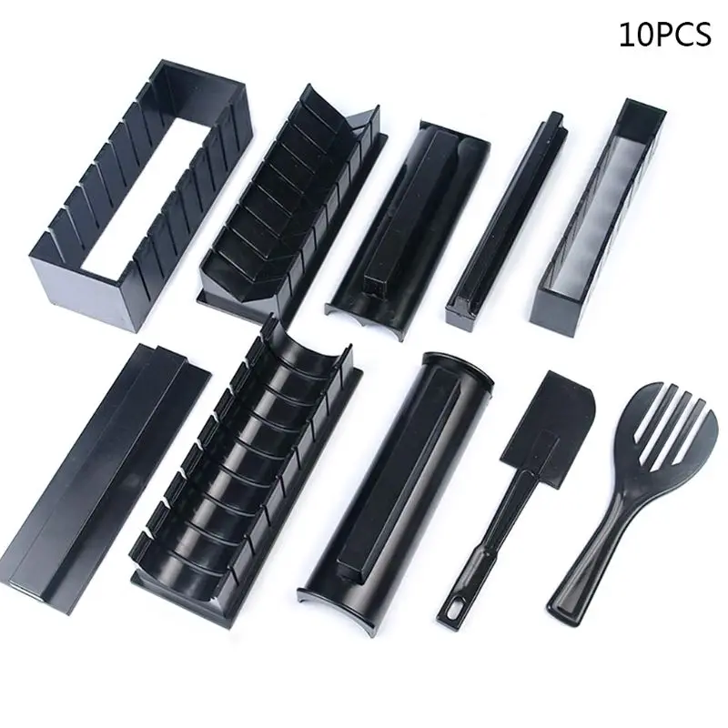 

10pcs/set Sushi Maker Kit Japanese Rice Ball Roller Mold Multifunctional Mould