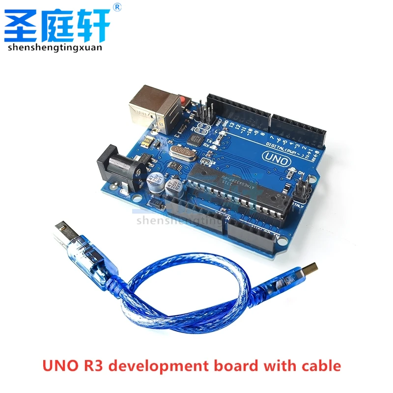 Макетная плата официальная версия ATmega16U2 с USB кабелем для UNO R3 Arduino|Интегральные