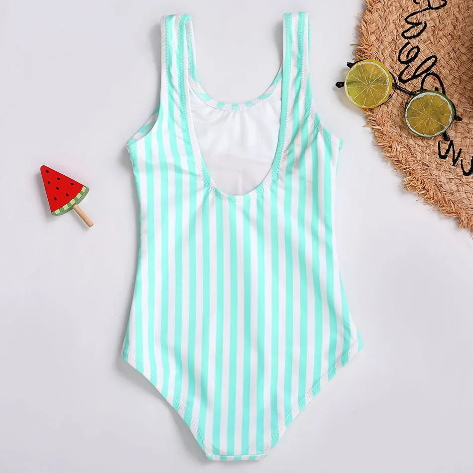 Слитный купальник для девочек От 4 до 16 лет с принтом арбуза и блестками 2021 -