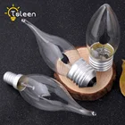 8 шт., имитация пламени, Светодиодная свеча, лампочка в стиле ретро Эдисона, люстра s E27, 3 Вт, лампочки с эффектом праздника, светодиодный светильник