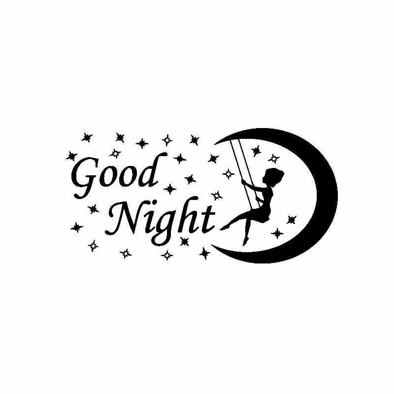 Moon Star Good Night наклейка для девочек модное украшение окна автомобиля персональная