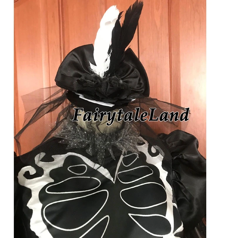 Модная женская шляпа с перьями черно-белая карнавальный костюм для косплея