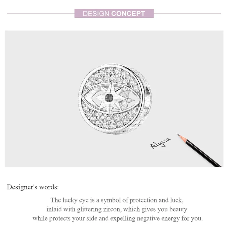 WOSTU, 925 пробы, серебряные круглые бусины дьявол глаз, голубой циркон, шарм, подходит для оригинального браслета, подвеска, серебро 925, ювелирные изделия BKC1368