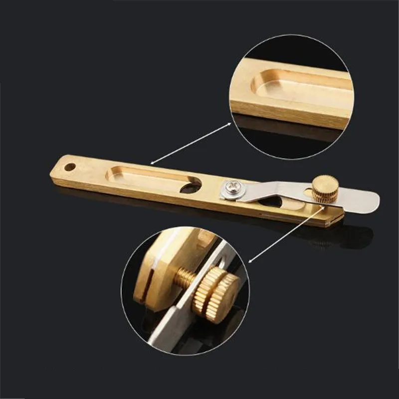 DIY режущий нож латунный кожаный позиционирующий резак медный Обрезной