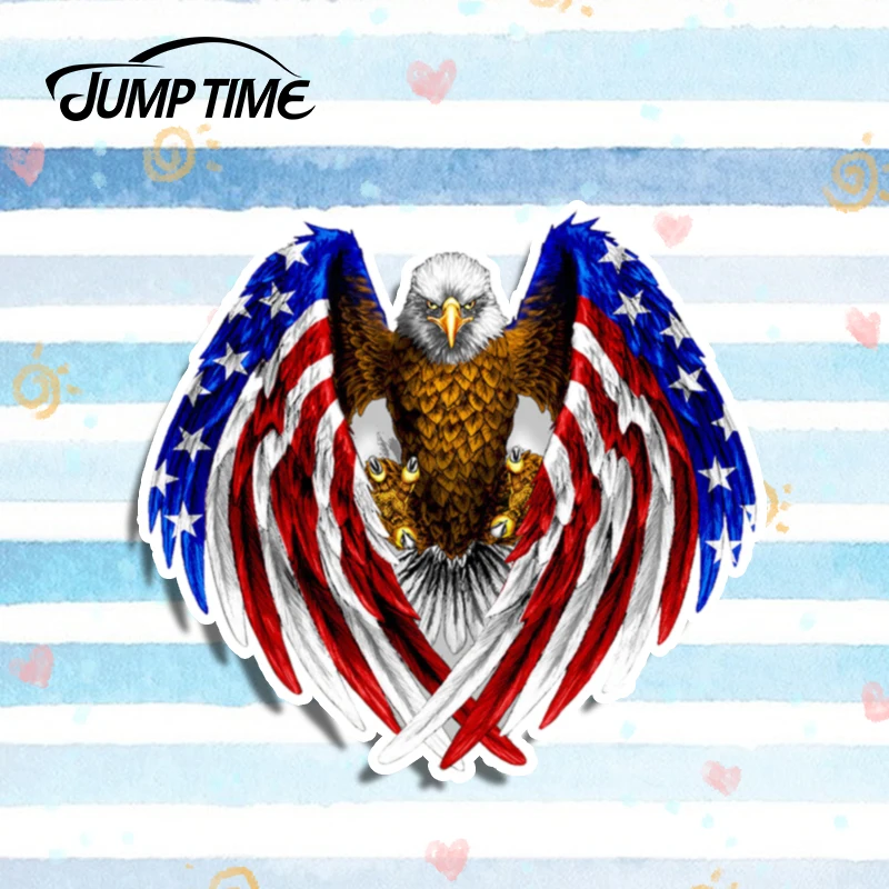 Прыгать время 13 см x 11 5 Забавный Графика Белоголовый Орлан с изображением