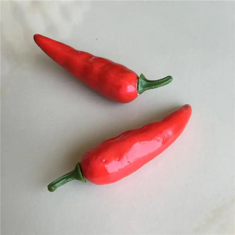 

50pcs Simulation Artificial Lifelike Chili Fake Pepper Vegetable Mini Fake Vegetable for Home Kitchen Decoration