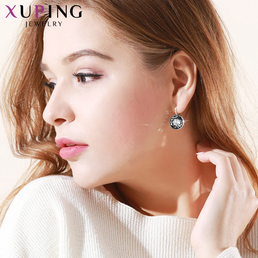 Xuping модные Кристаллы от Swarovski цвет красочные серьги с родиевым цветным покрытием Шарм для женщин ювелирные изделия подарок XE2189