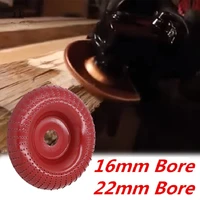 round wood angle grinding wheel abrasive disc angle grinder carbide coating 16mm22mm bore shaping sanding carving rotary tool