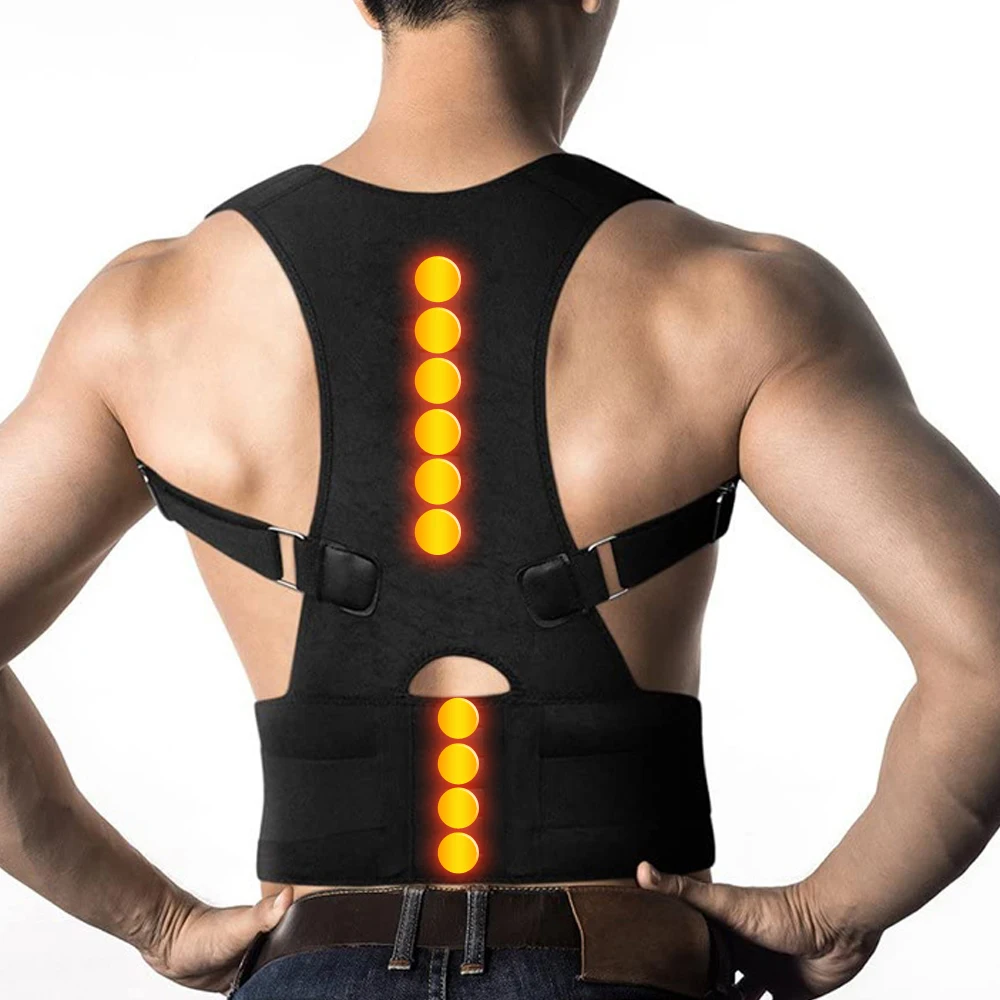 

Magnetic Therapy Shoulder Support Spine Posture Correction Orthopedic Correcting Kyphosis Waist Lower Back Brace Belt Women Men