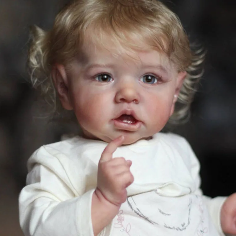 

Bebe Reborn Doll 22Inch Lifelike Newborn Reborn Baby Silicone Vinyl Unpainted Unfinished Doll Parts DIY Blank Doll Kit In Stock