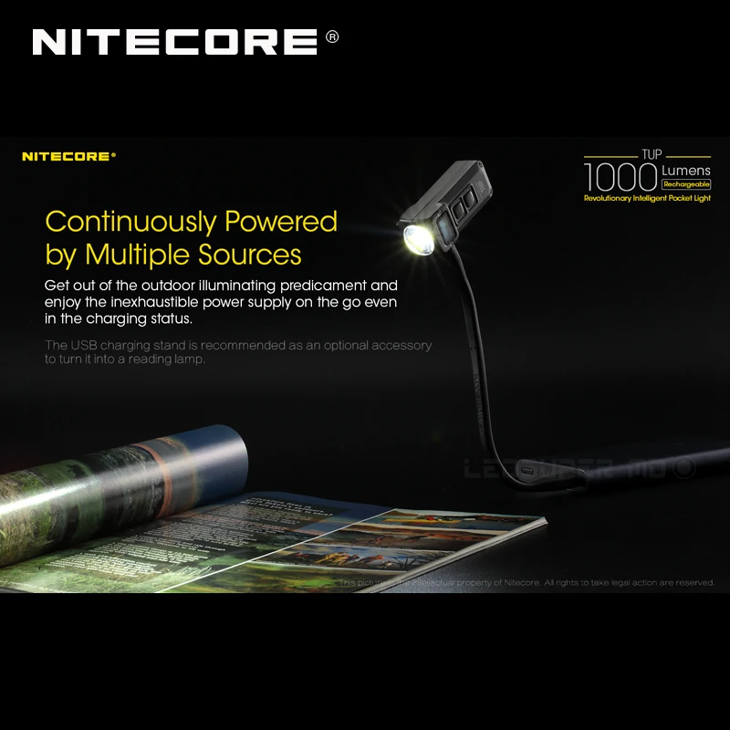 Оптовая цена NITECORE TUP CREE XP-L HD V6 светодиодный 1000 люмен революционный