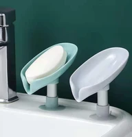 lotus leaf shape soap box holder bathroom shower soap box sponge storage container soaps plate tray suction cup drain dish rack