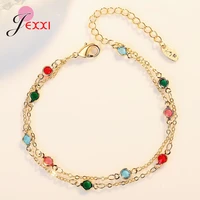 bohemian heart pearl eyes beads stone anklet bracelets for women vintage adjustable anklet bracelet beach ankle jewelry