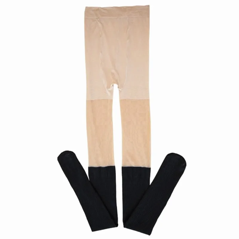 

Women Tights Spring Autumn Black Patchwork Over Knee Stockings Pantyhose Tights Female Pants Women Tights height Below 175cm