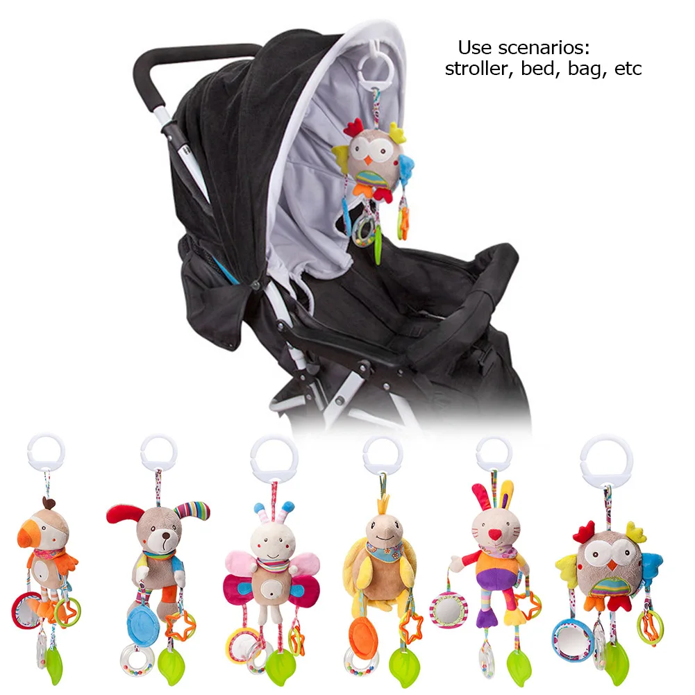 

Мультяшные животные наручные колокольчики погремушки для младенца плюшевые малыши развития ребенка ручка новорожденных автомобильное си...