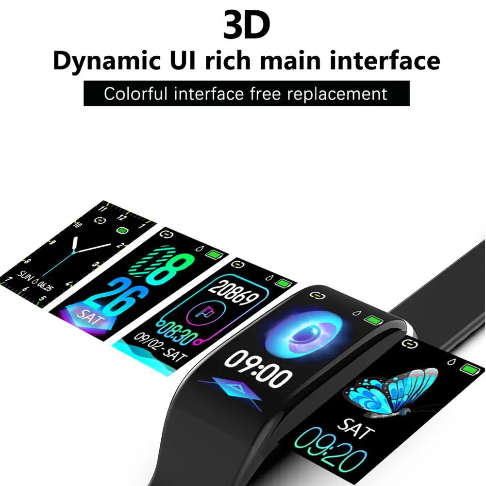 Спортивный фитнес-трекер Bluetooth Смарт-часы пульсометр мониторинг сна Браслет для