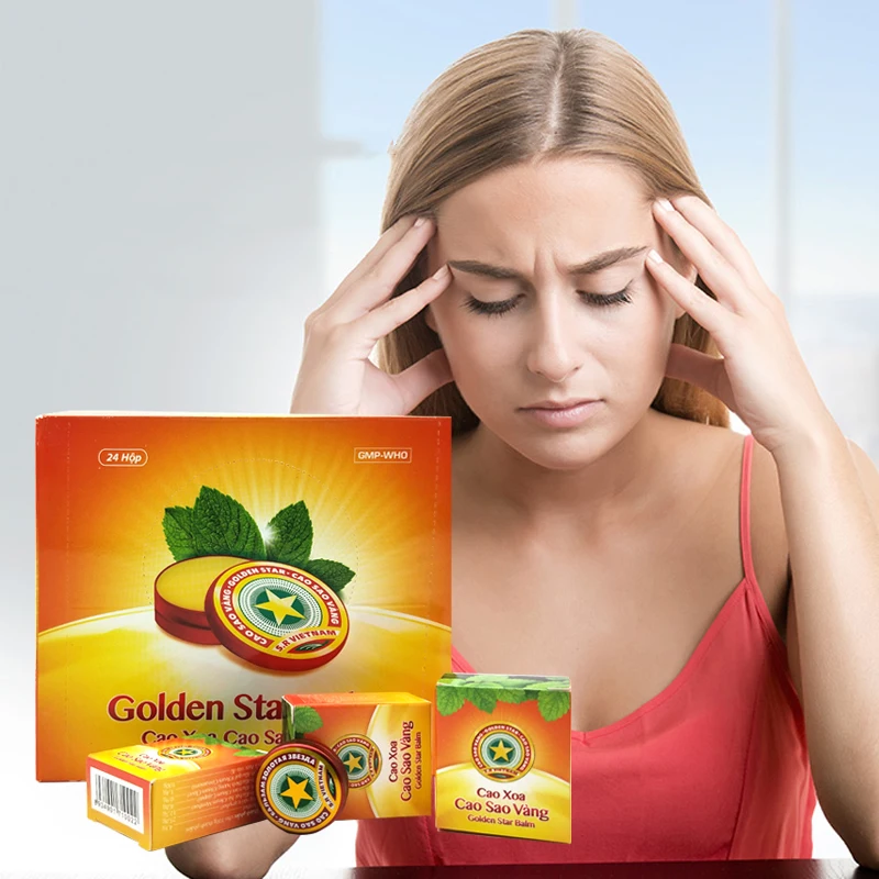 Вьетнамский бальзам с золотыми башнями и тигром 24 шт. мазь для простуда головная