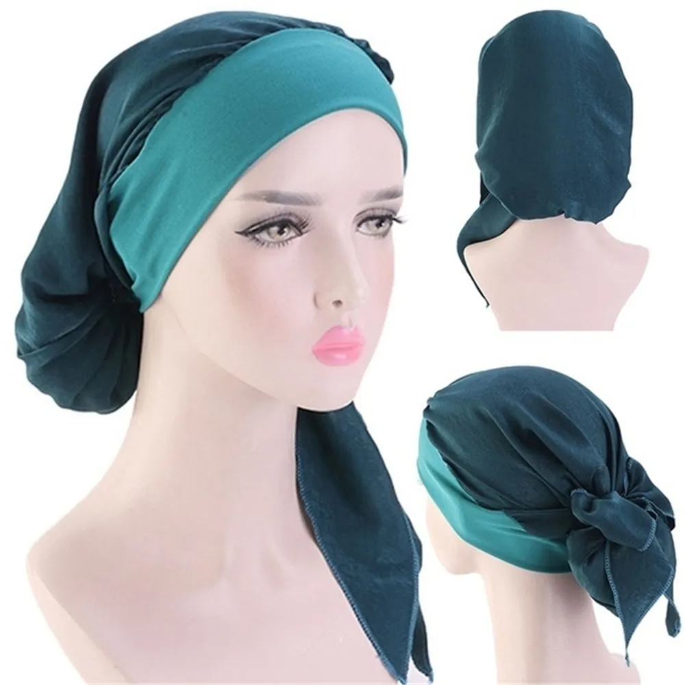 

Fashion printed floral ladies inner hijab turban turban hat ready to wear Islamic ladies wrapped under the hijab