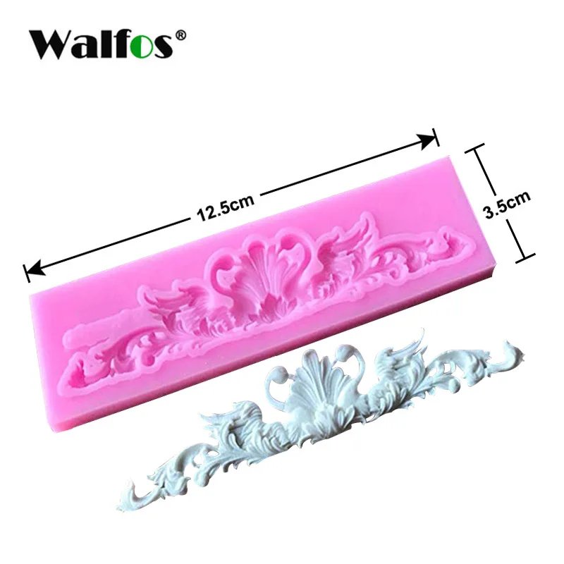 WALFOS DIY милые жемчужные струнные бусины силиконовые формы для украшения торта помадка форма для выпечки - Цвет: WALFOS Swan shape