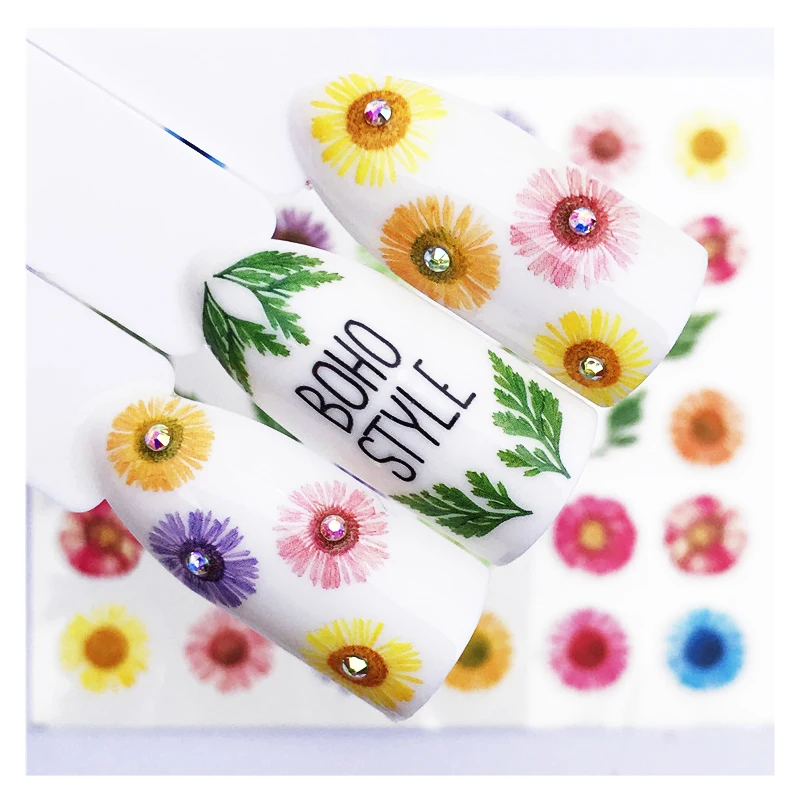 

New Water Transfer Decorative Nail Sticker Decal Black Sexy Lace Dry Flower Nail Sticker Nail Decoration Slider Nail Products