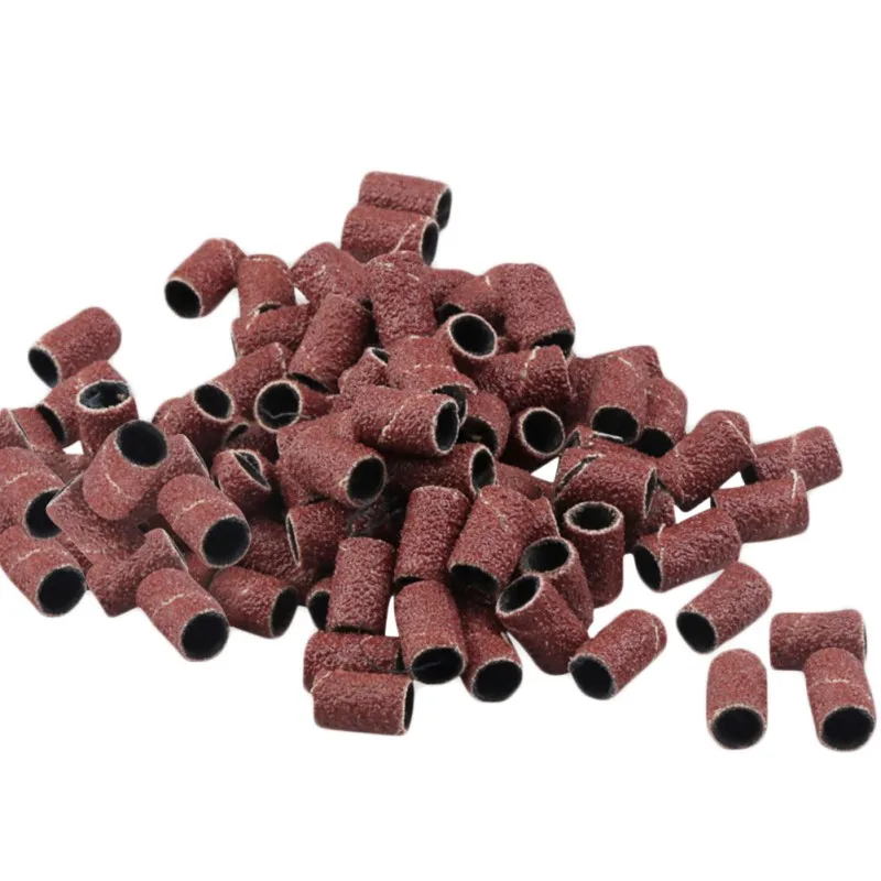 

80/120/180# Nail Dedicated Sanding Ring Bands Grinding Head Polisher Sand Ring Nail Drill File Machine Manicure Tool 50PCS