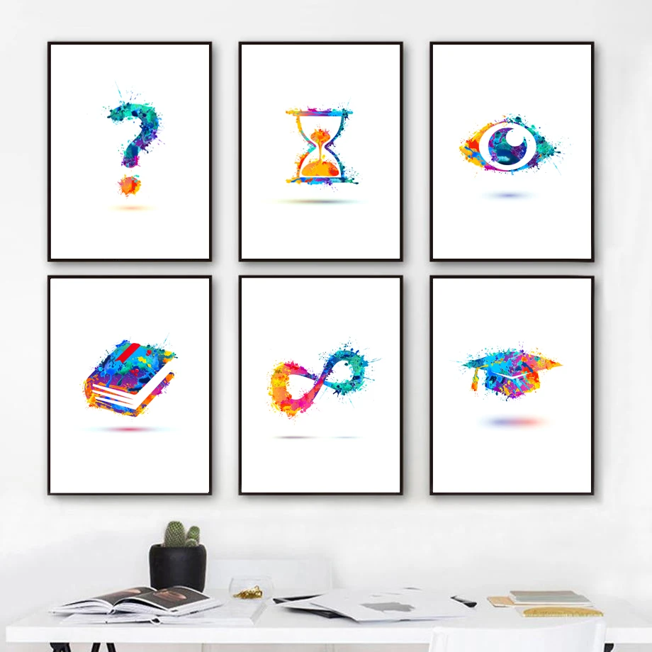 

Абстрактный символ, скандинавский постер и принты, настенная Картина на холсте, настенные картины для гостиной, кабинета, скандинавский дом...