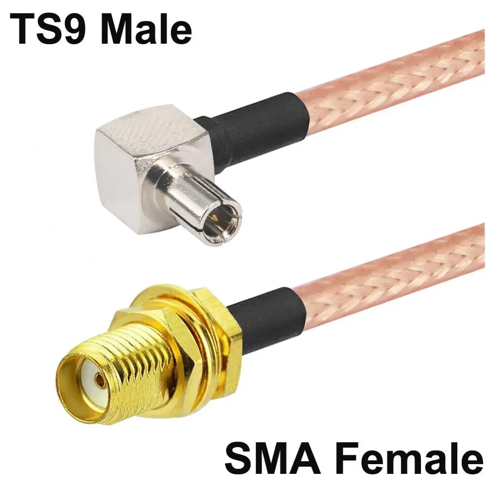 100 шт. RG316 30 см TS9/CRC9 штекер с прямым углом к SMA Гнездовой Разъем Pigtail Удлинительный