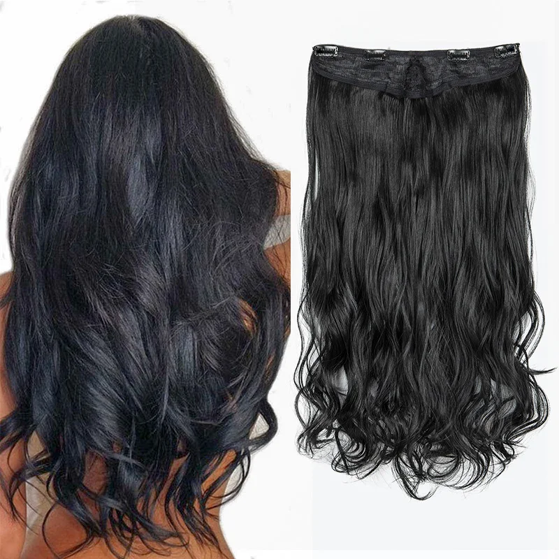 

Шиньон для удлинения волос Lelinta, V-образный, U-образный, с прямыми волнистыми зажимами