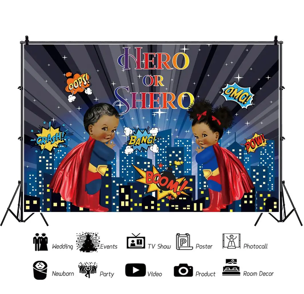 Фон для студийной фотосъемки с изображением героев мультфильмов пола раскрытия