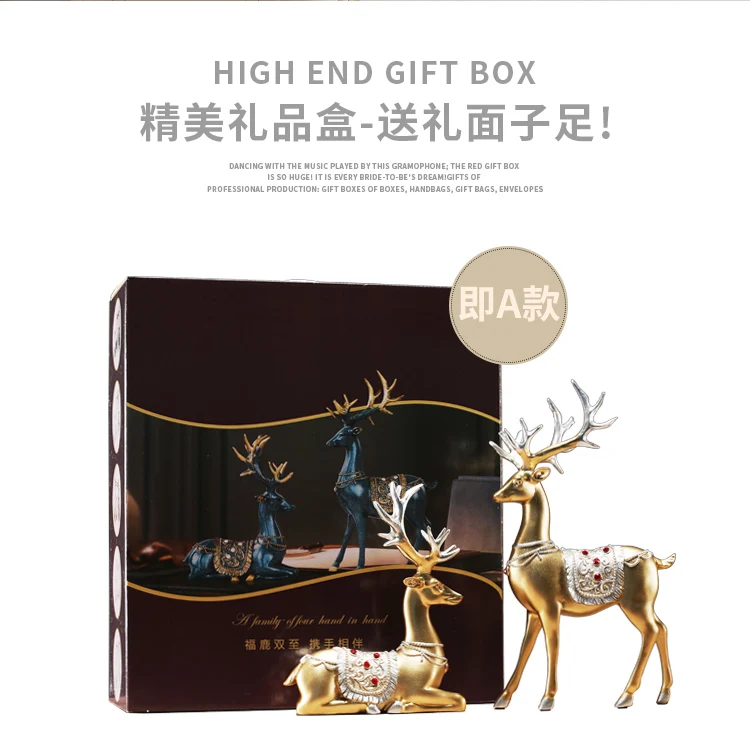 2019 nordico elk home decoration accessories Resin Feng Shui miniature figurines fashion Kawaii christmas Gift arredamento casa | Дом и сад