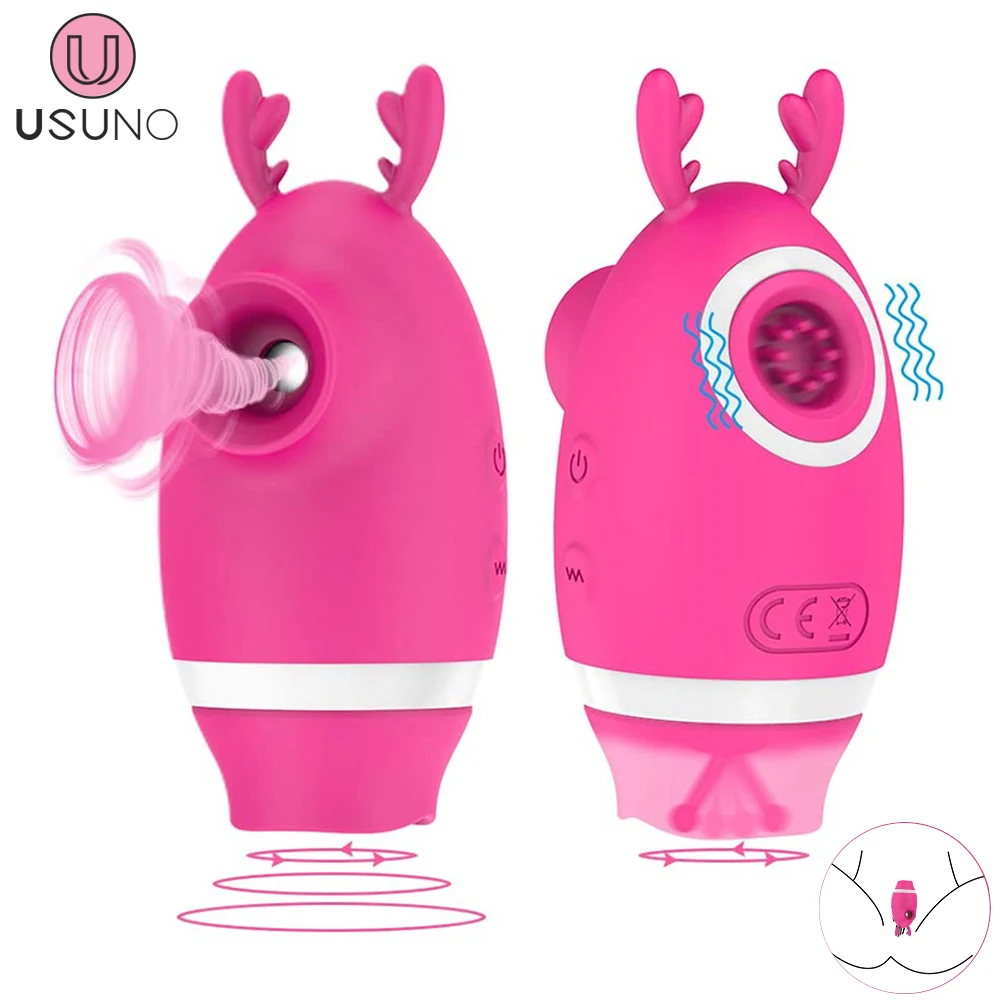 

Vibration Clit Stimulator 5-mode Blowjob Sucking Massager Cute Breast Flirting Intimate Adult Toy For Women Couple Foreplay Game