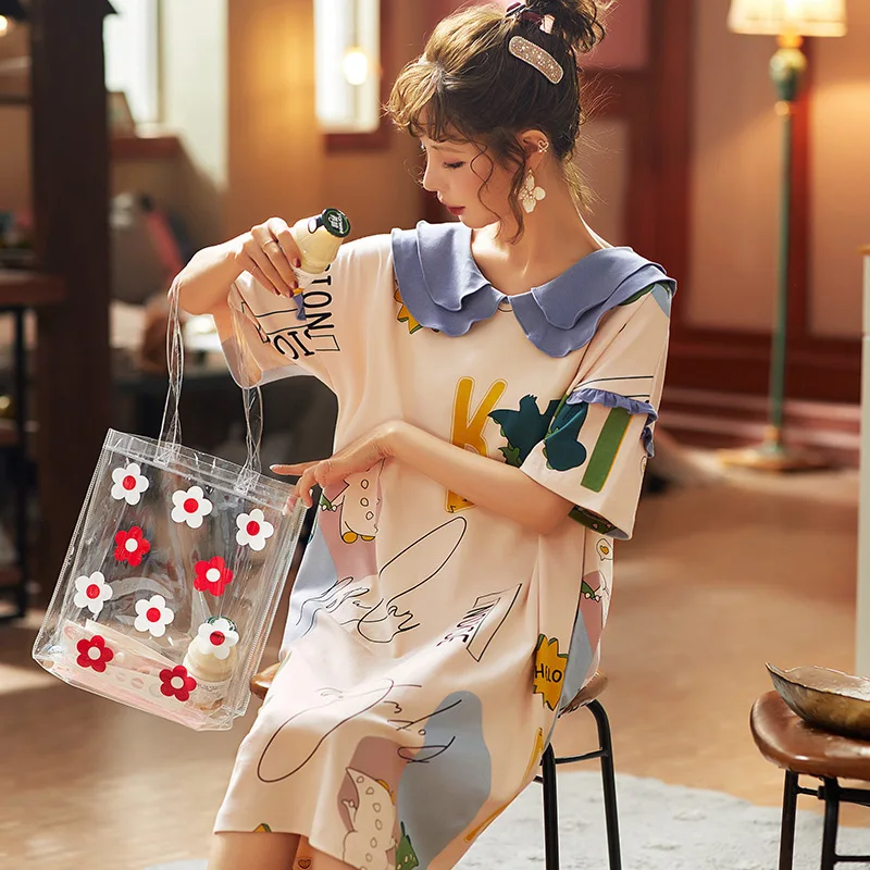 Новые летние пижамы для пар 100% хлопок милые повседневные мужские с круглым