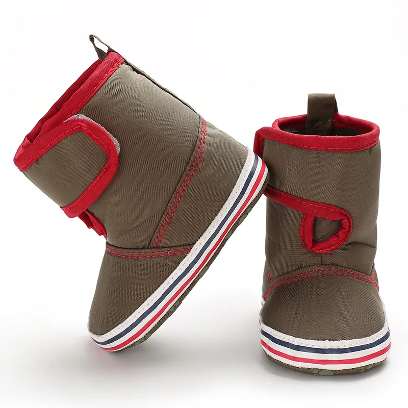 Детские зимние сапоги обувь для мальчиков и девочек мягкая подошва 0-18 месяцев противоскользящие теплые зимние для младенцев, до первых шагов пинетки носки