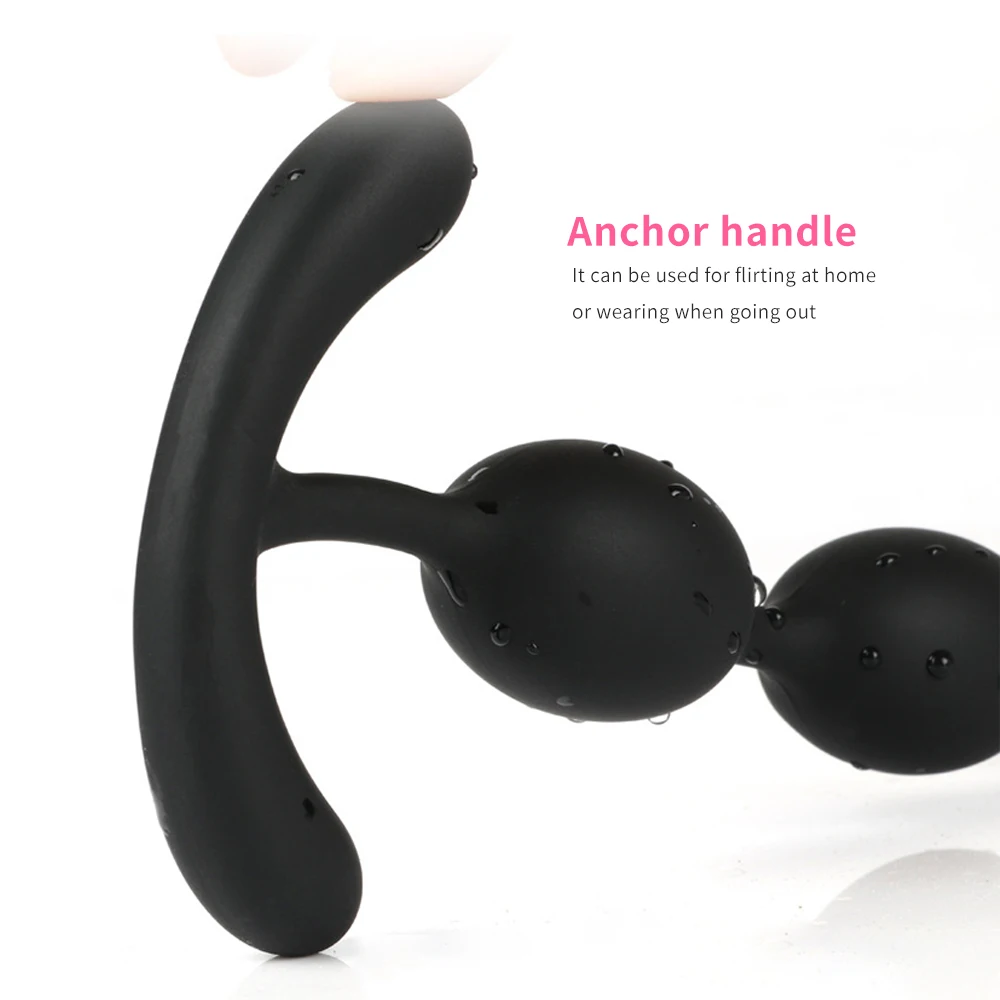 Лидер продаж 2020 Супер длинная силиконовая Анальная пробка с жемчугом