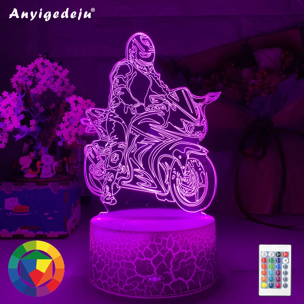 

3d-лампа для езды на мотоцикле, экшн-фигурка Джонатана реа светильник для украшения комнаты, крутой фанат, подарок на день рождения, светодио...