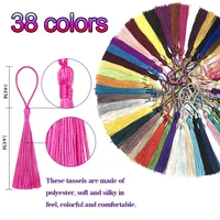 32pcspack hanging rope silk tassels fringe sewing bang tassel trim key tassels for diy embellish bookmarks curtain access 7 6cm