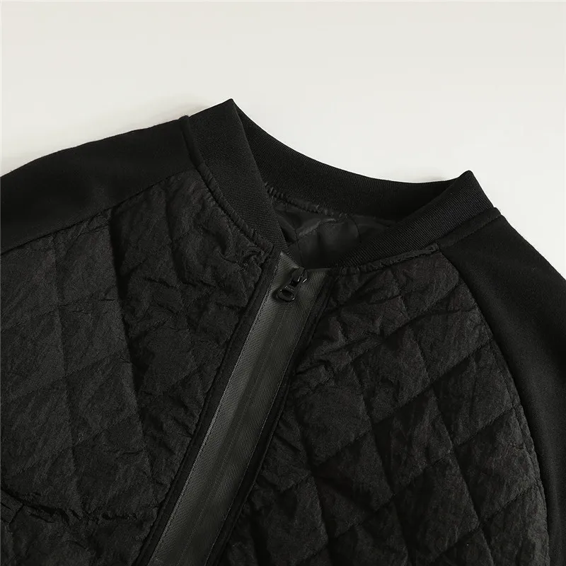 2023 New Autumn Winter Women's Parka Coat Warm Jacket Female Thin Cotton Quilted Coat Femmes Stand Collar Black Outerwear