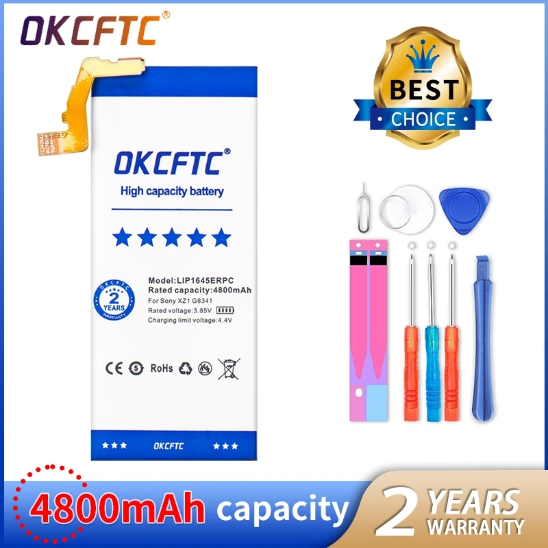 

OKCFTC Original 4800mAh LIP1645ERPC Battery For SONY Xperia XZ1 G8343 G8341 G8342 Phone High Quality Battery+Tracking Number