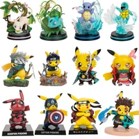 original pokemon cartoons anime action figure pikachu naruto marvel cosplay collect model toy for kids christmas gift