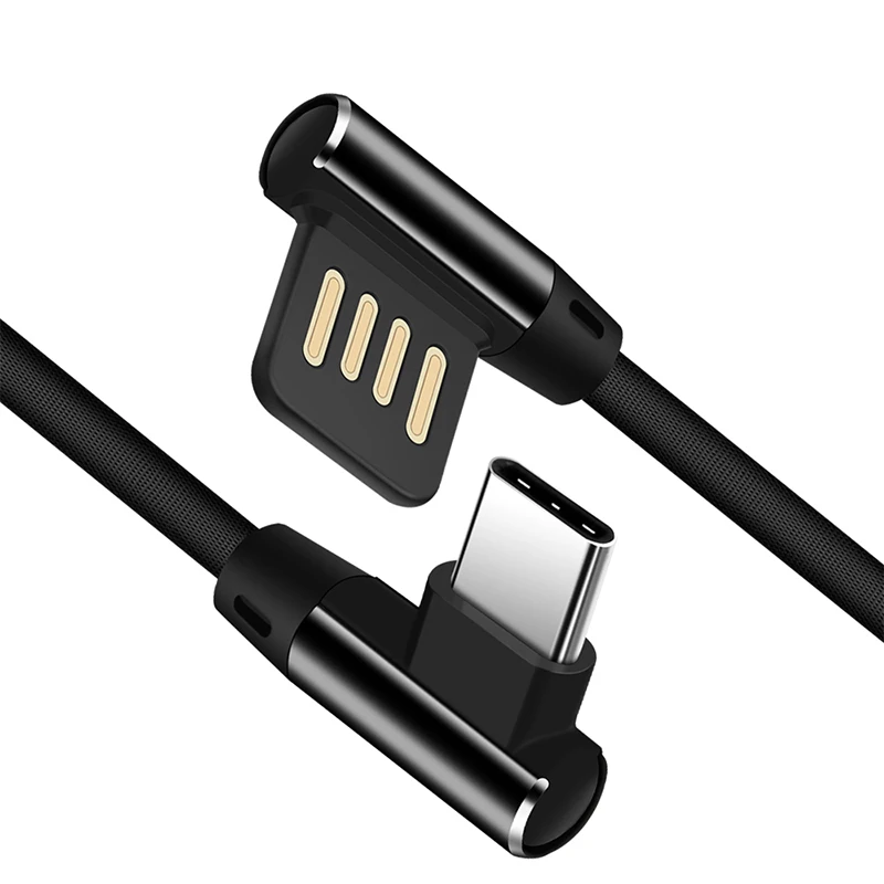 90 градусов L type-c 3,1 шнур данных зарядное устройство Usb-c для samsung Xiaomi huawei USBC type C 2.4A 2A Быстрая зарядка Usb C кабель usb type C