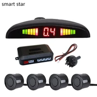 smart star car auto parktronic led parking sensor with 4 sensors reverse backup car parking radar monitor detector system