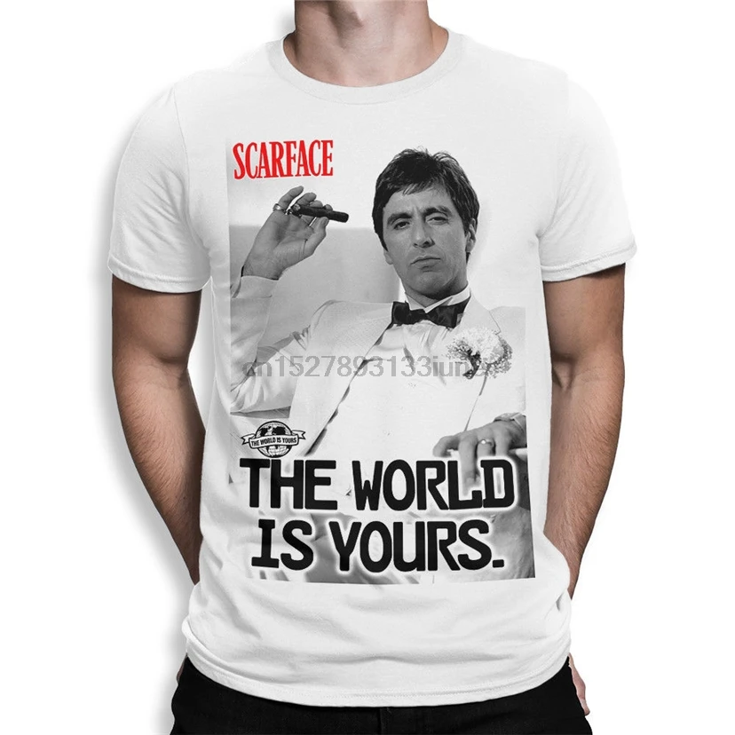 

Scarface The World Is Yours T-Shirt Al Pacino Tony Montana Men Women Tee Casual Tee Shirt