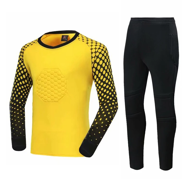 

Одежда для мальчиков и для отдыха в ночном клубе, вратарь футбол Джерси комплект мужские перчатки вратаря Футбол форма защита губка швейцар...