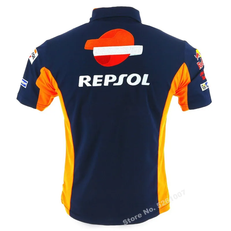 Moto gp 93 гоночная футболка Repsol мотоциклетная рубашка поло мужская с коротким