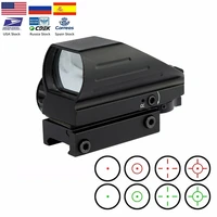 hunting optics 1x22x33 compact reflex red green dot sight riflescope 4 reticle sight for airsoft weaver 11mm mount airsoft gun