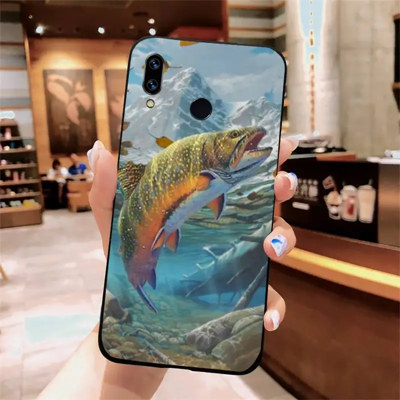 

Hunting Fishing art fish Phone Case For Xiaomi Redmi note 4 4X 8T 9 9s 10 K20 K30 cc9 9t pro lite max
