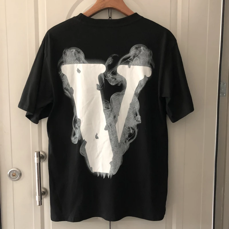 

2021Vlone No Smoking Tee men's and women's hip-hop loose round neck BF short sleeve T-shirt trendy