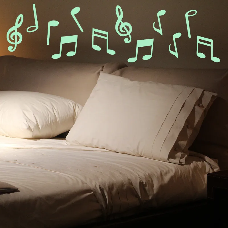 Музыкальные наклейки 15 шт./компл. ФЛУОРЕСЦЕНТНОЕ украшение для стен | Дом и сад