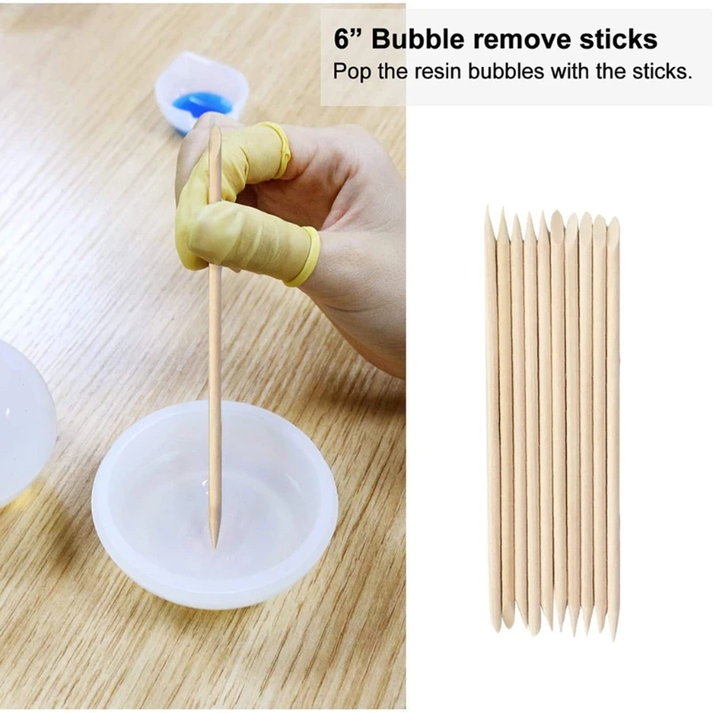 

43 Pcs Resin Glue Tools Set Measuring Mixing Cup Stirring Sticks Finger Cot